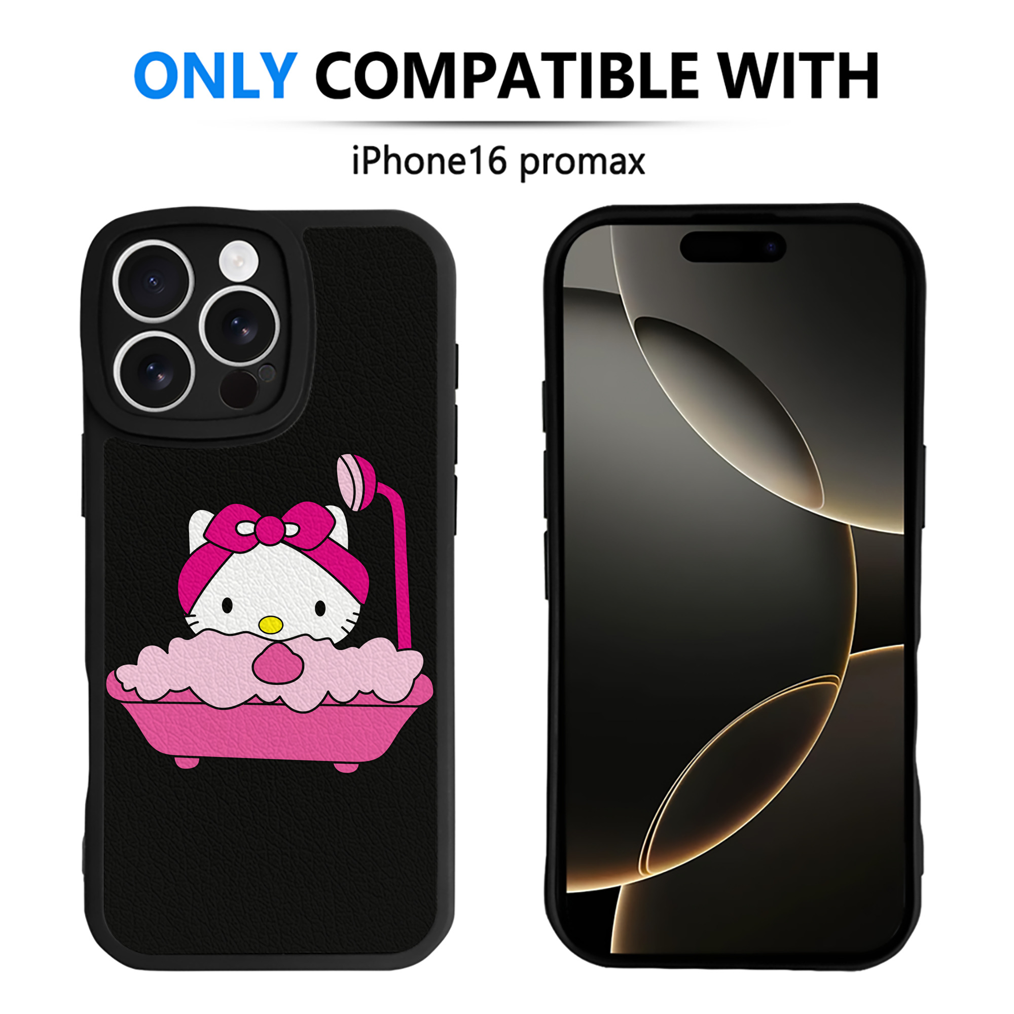 （画像用） Hello Kitty ハローキティ 【iPhone 16シリーズ対応】シリコンスマホケース（レザー調） 材質：シリコン